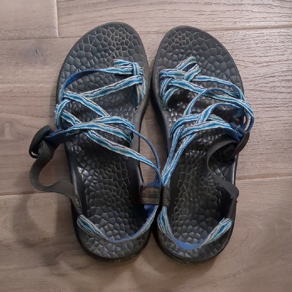 Chaco Women's Strappy Sandals - Blue and Black